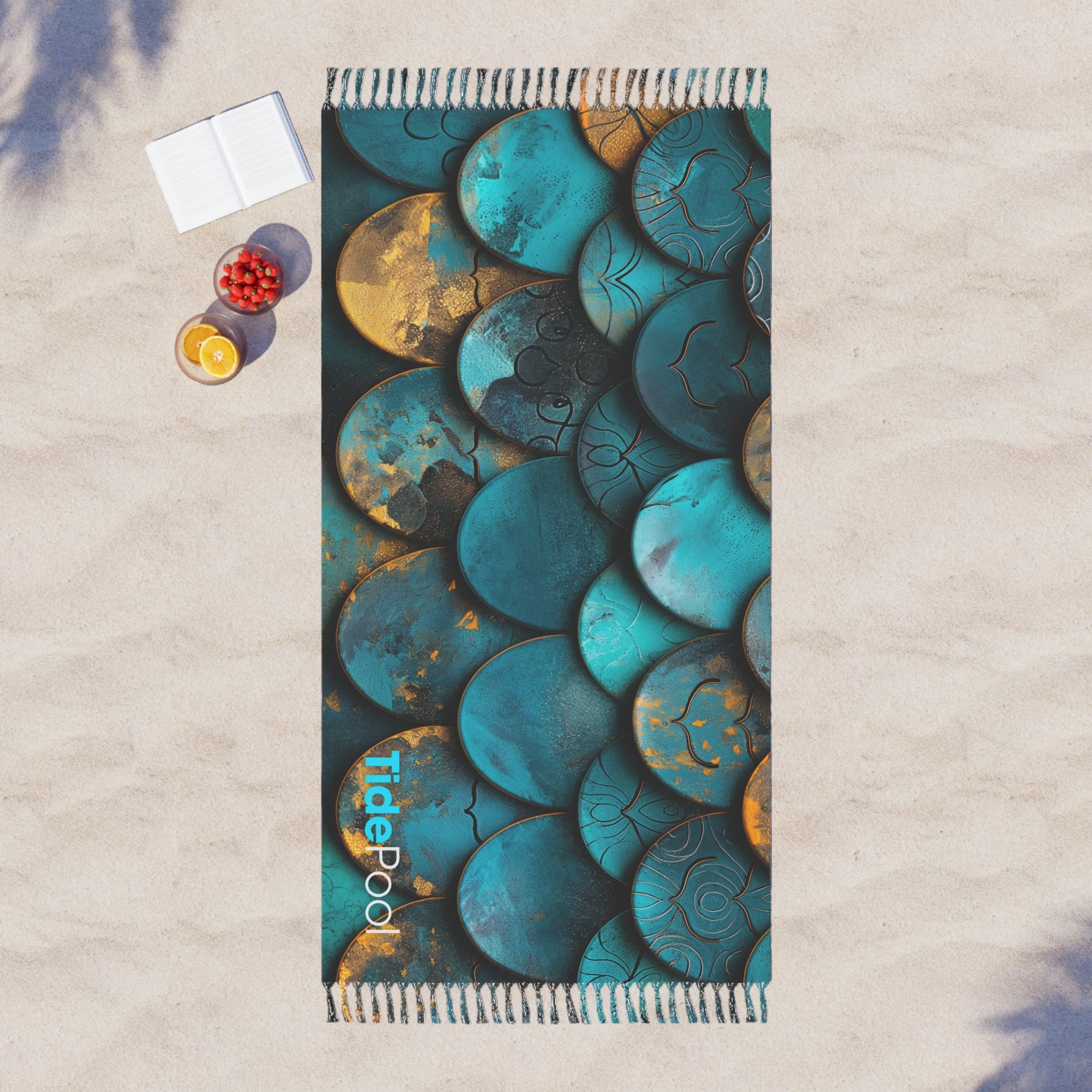 Boho Beach Towel - Royal Sea